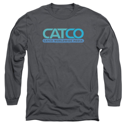 Supergirl Catco Logo Mens Long Sleeve Shirt Charcoal Officially Licensed