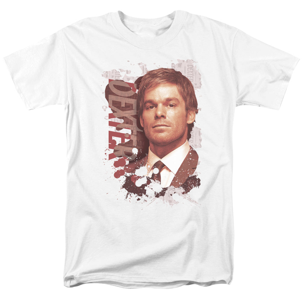 Dexter Splatter Mens T Shirt White Officially Licensed