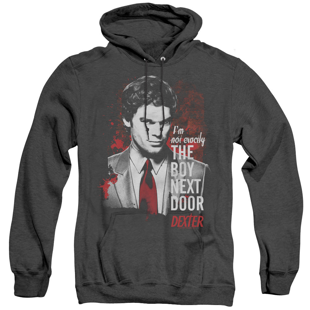 Dexter Boy Next Door Heather Mens Hoodie Black Officially Licensed