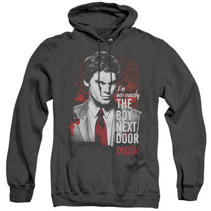 Dexter Boy Next Door Mens Heather Hoodie Black Officially Licensed