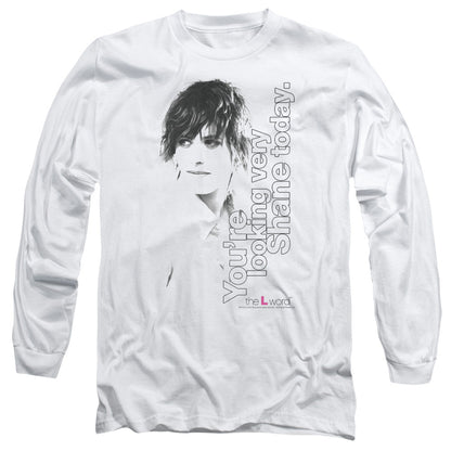 The L Word Looking Shane Today Mens Long Sleeve Shirt White Officially Licensed