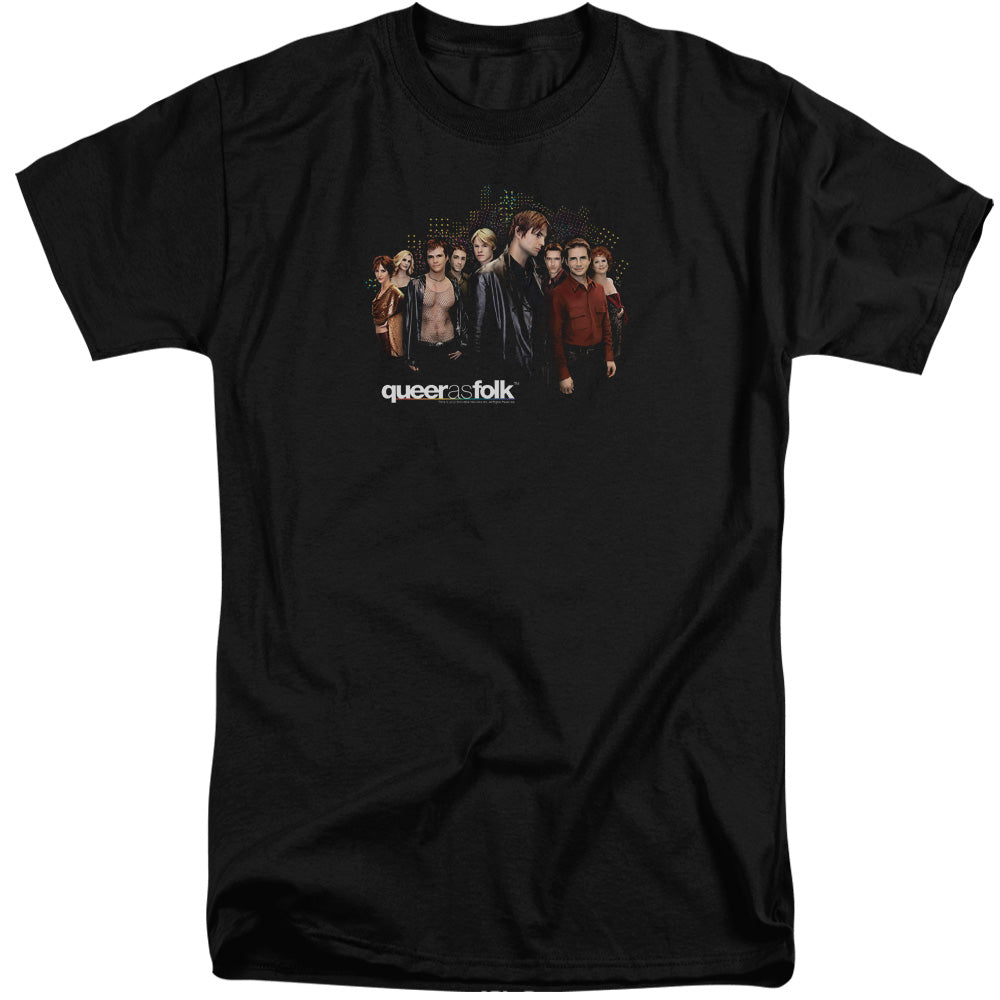 Queer As Folk Title Mens Tall T Shirt Black Officially Licensed