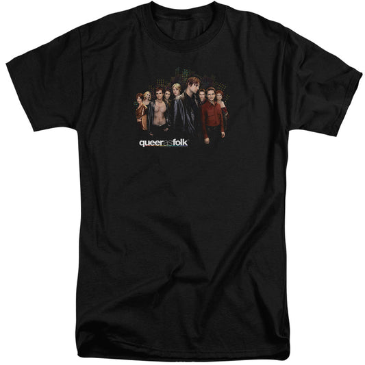 Queer As Folk Title Mens Tall T Shirt Black Officially Licensed