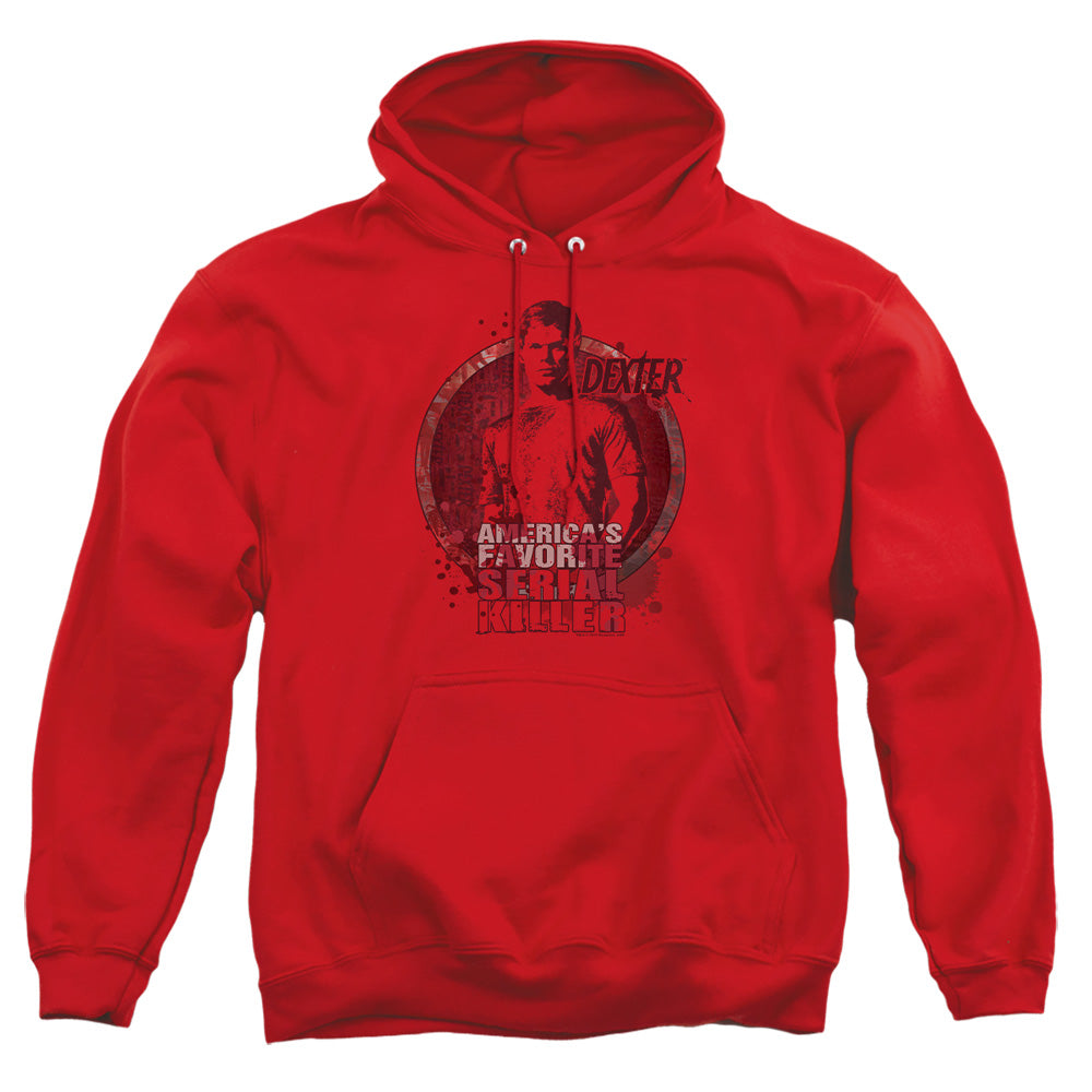 Dexter Americas Favorite Mens Hoodie Red Officially Licensed