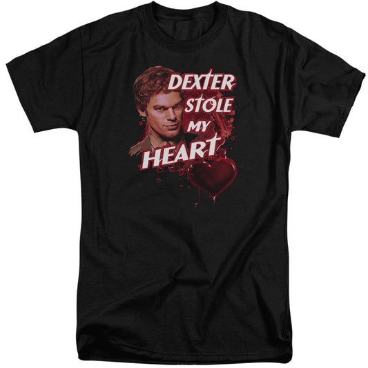 Dexter Bloody Heart Mens Tall T Shirt Black Officially Licensed