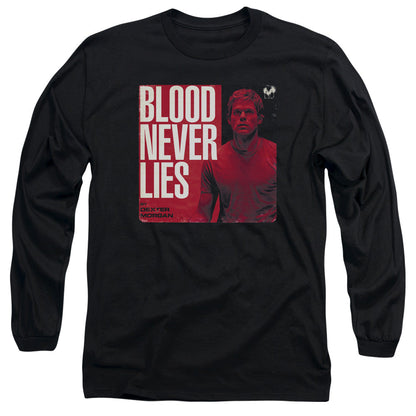 Dexter Cover Mens Long Sleeve Shirt Black Officially Licensed