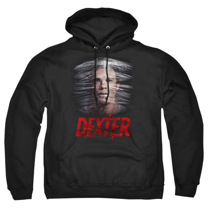 Dexter Plastic Wrap Mens Hoodie Black Officially Licensed