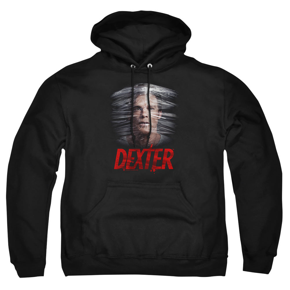 Dexter Plastic Wrap Mens Hoodie Black Officially Licensed