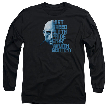 Shazam Movie Evil Sivana Mens Long Sleeve Shirt Black Officially Licensed Officially Licensed