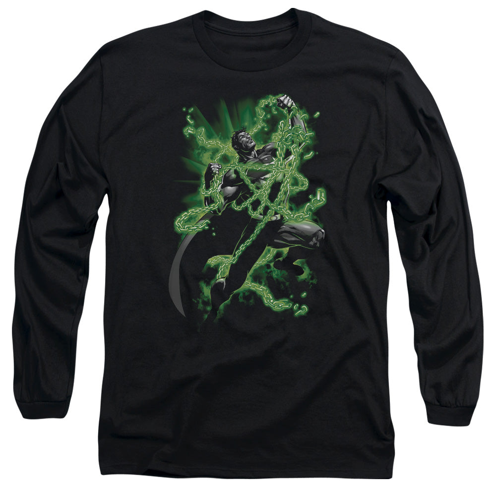 Superman Kryptonite Chains Mens Long Sleeve Shirt Black Officially Licensed