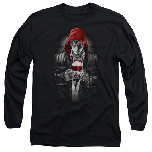 Superman Earth One Mens Long Sleeve Shirt Black Officially Licensed