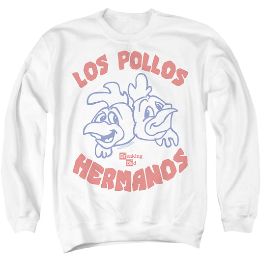 Breaking Bad The Los Pollos Mens Crewneck Sweatshirt White Officially Licensed
