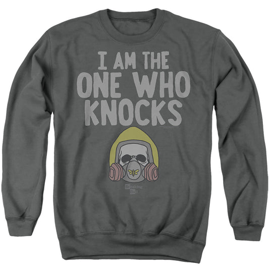 Breaking Bad I Am The One Who Knocks Mens Crewneck Sweatshirt Charcoal Officially Licensed