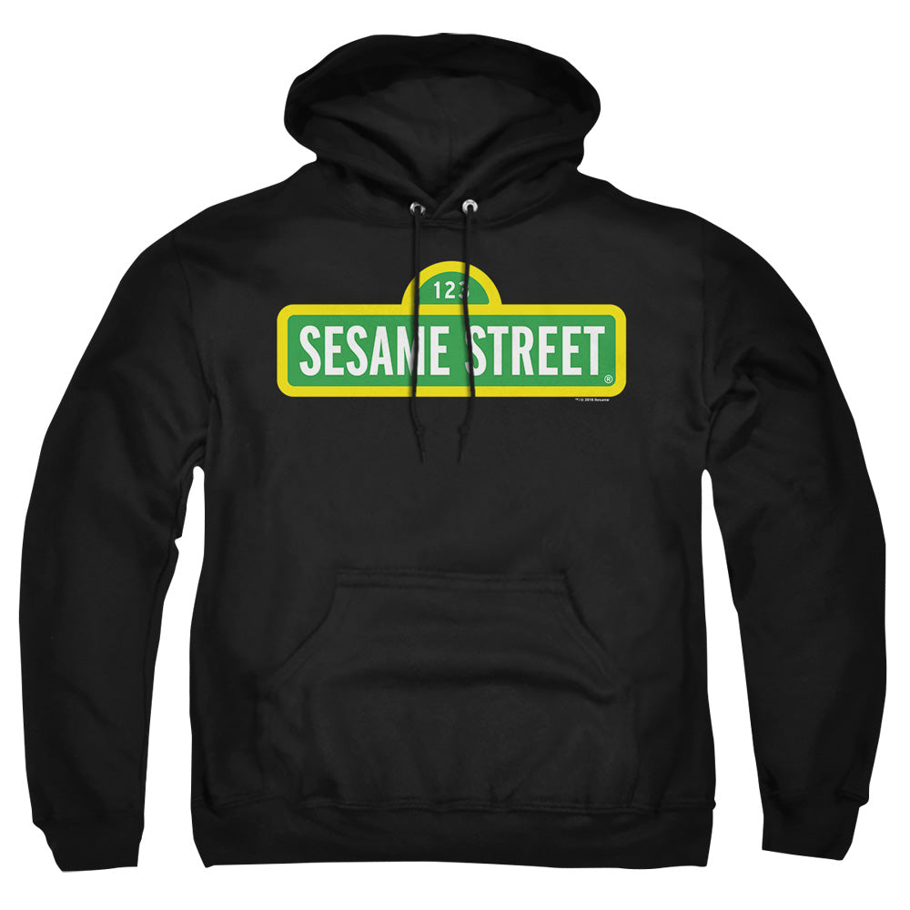 Sesame Street Logo Mens Hoodie Black Officially Licensed