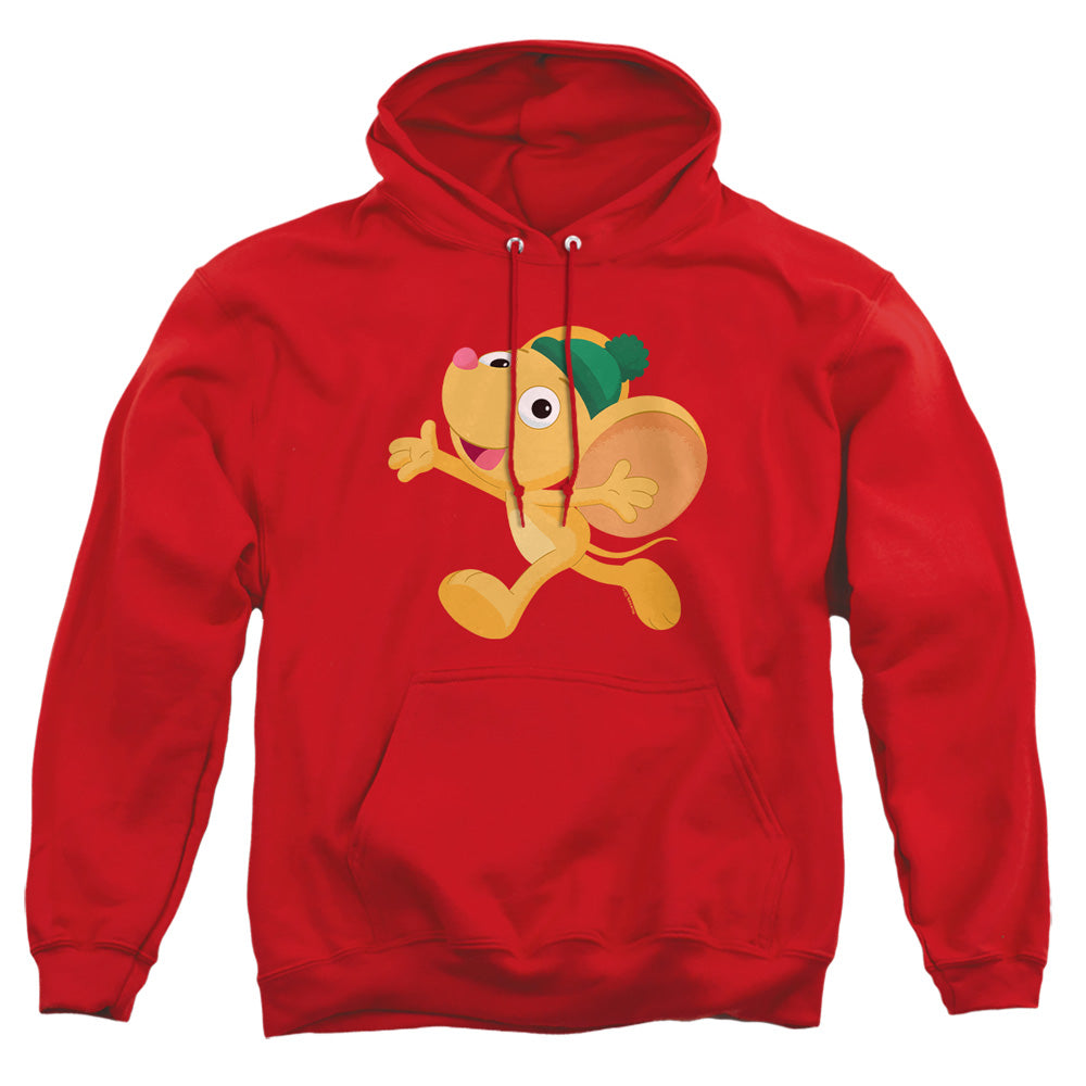 Sesame Street Furry Friend, Little Mouse Mens Hoodie Red Officially Licensed