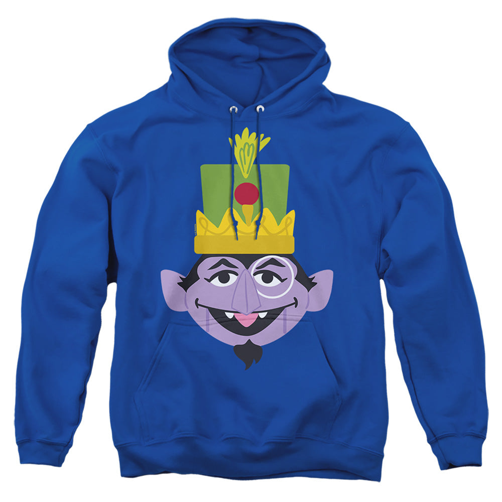 Sesame Street Christmas Nutcracker Count Mens Hoodie Royal Blue Officially Licensed