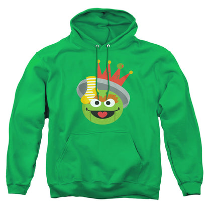 Sesame Street Christmas Nutcracker Oscar The Grouch Mens Hoodie Kelly Green Officially Licensed