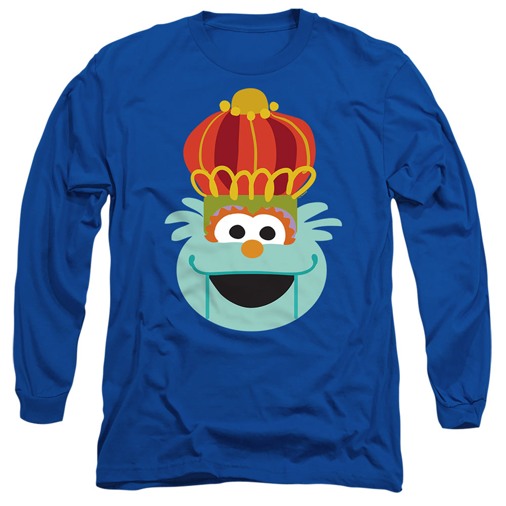 Sesame Street Christmas Nutcracker Rosita Mens Long Sleeve Shirt Royal Blue Officially Licensed