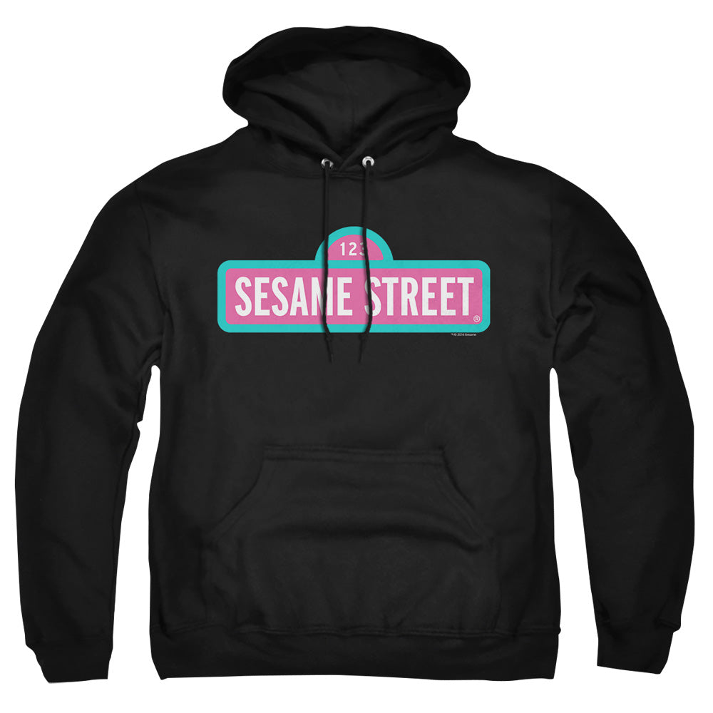 Sesame Street Alt Logo Mens Hoodie Black Officially Licensed