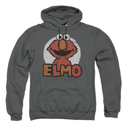 Sesame Street Elmo Name Mens Hoodie Charcoal Officially Licensed