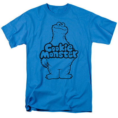 Sesame Street Cookie Body Mens T Shirt Turquoise Officially Licensed