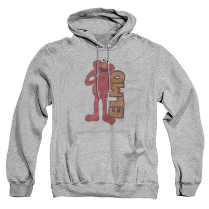 Sesame Street Vintage Elmo Mens Hoodie Athletic Heather Officially Licensed