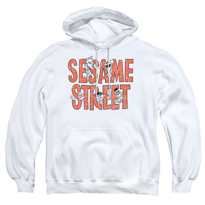 Sesame Street In Letters Mens Hoodie White Officially Licensed