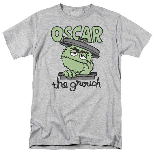 Sesame Street Canned Grouch Mens T Shirt Athletic Heather Officially Licensed