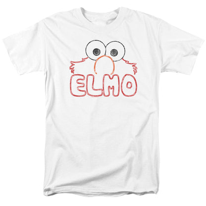 Sesame Street Elmo Letters Mens T Shirt White Officially Licensed