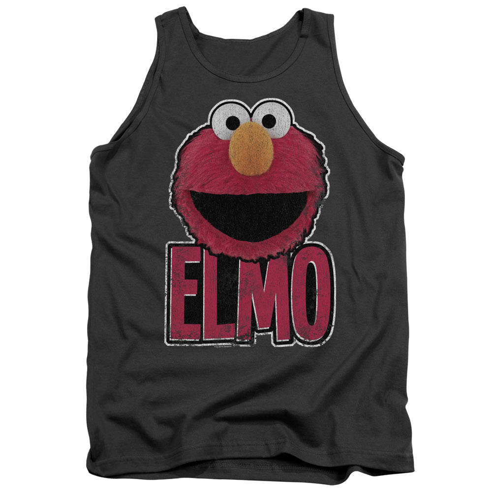 Sesame Street Elmo Ile Mens Tank Top Shirt Charcoal Officially Licensed
