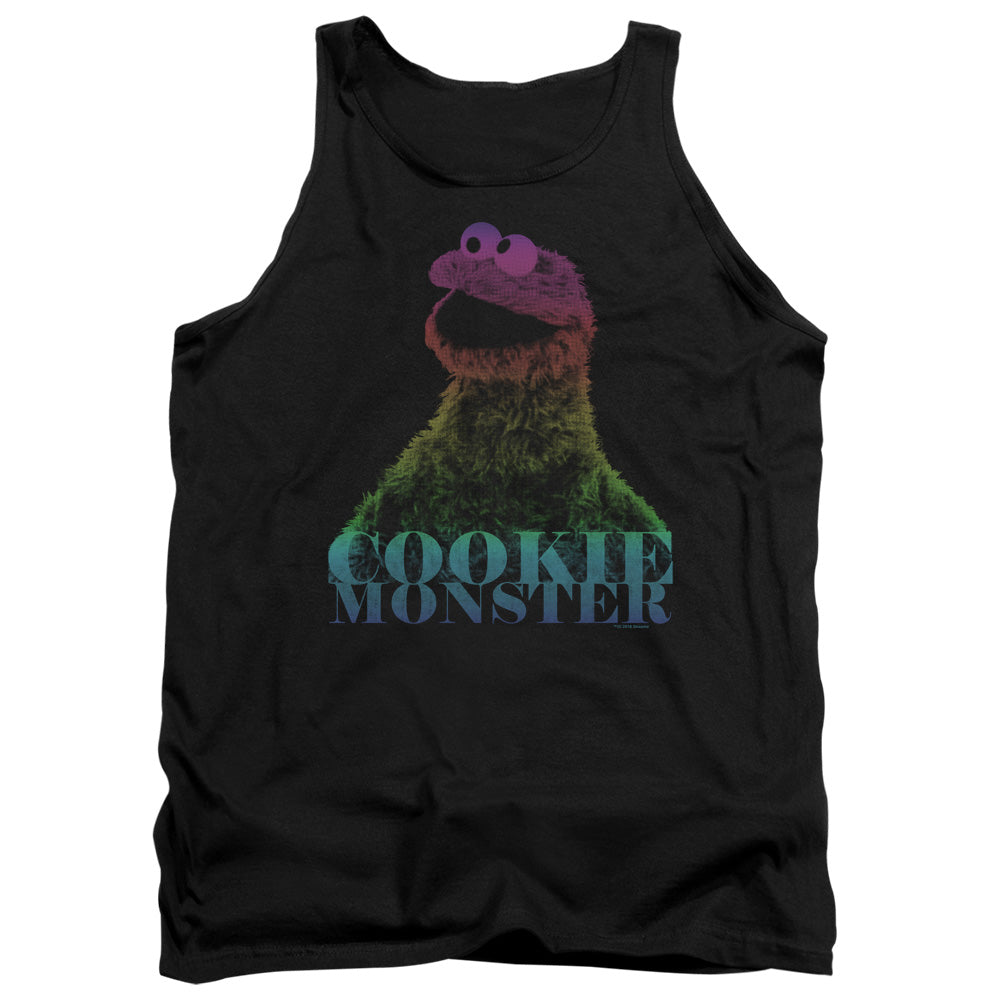 Sesame Street Cm Halftone Mens Tank Top Shirt Black Officially Licensed