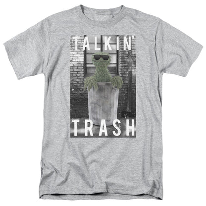 Sesame Street Talkin Trash Mens T Shirt Athletic Heather Officially Licensed