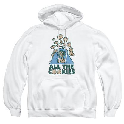 Sesame Street All The Cookies Mens Hoodie White Officially Licensed