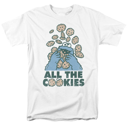 Sesame Street All The Cookies Mens T Shirt White Officially Licensed