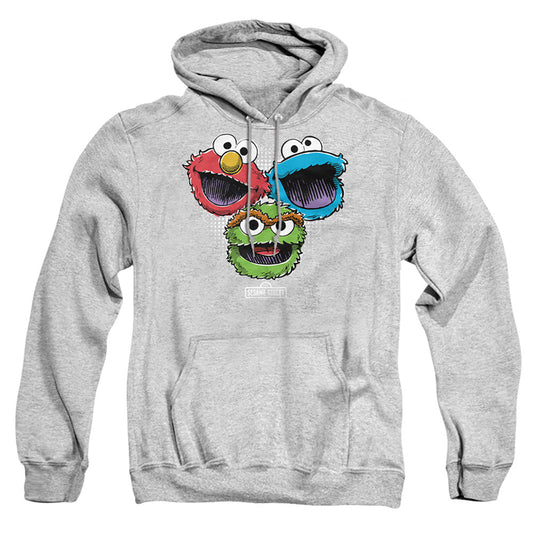 Sesame Street Halftone Heads Mens Hoodie Athletic Heather Officially Licensed