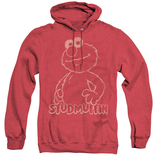 Sesame Street Studmuffin Mens Heather Hoodie Red Officially Licensed