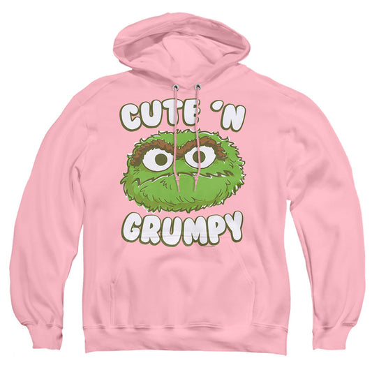 Sesame Street Cute N Grumpy Mens Hoodie Pink Officially Licensed