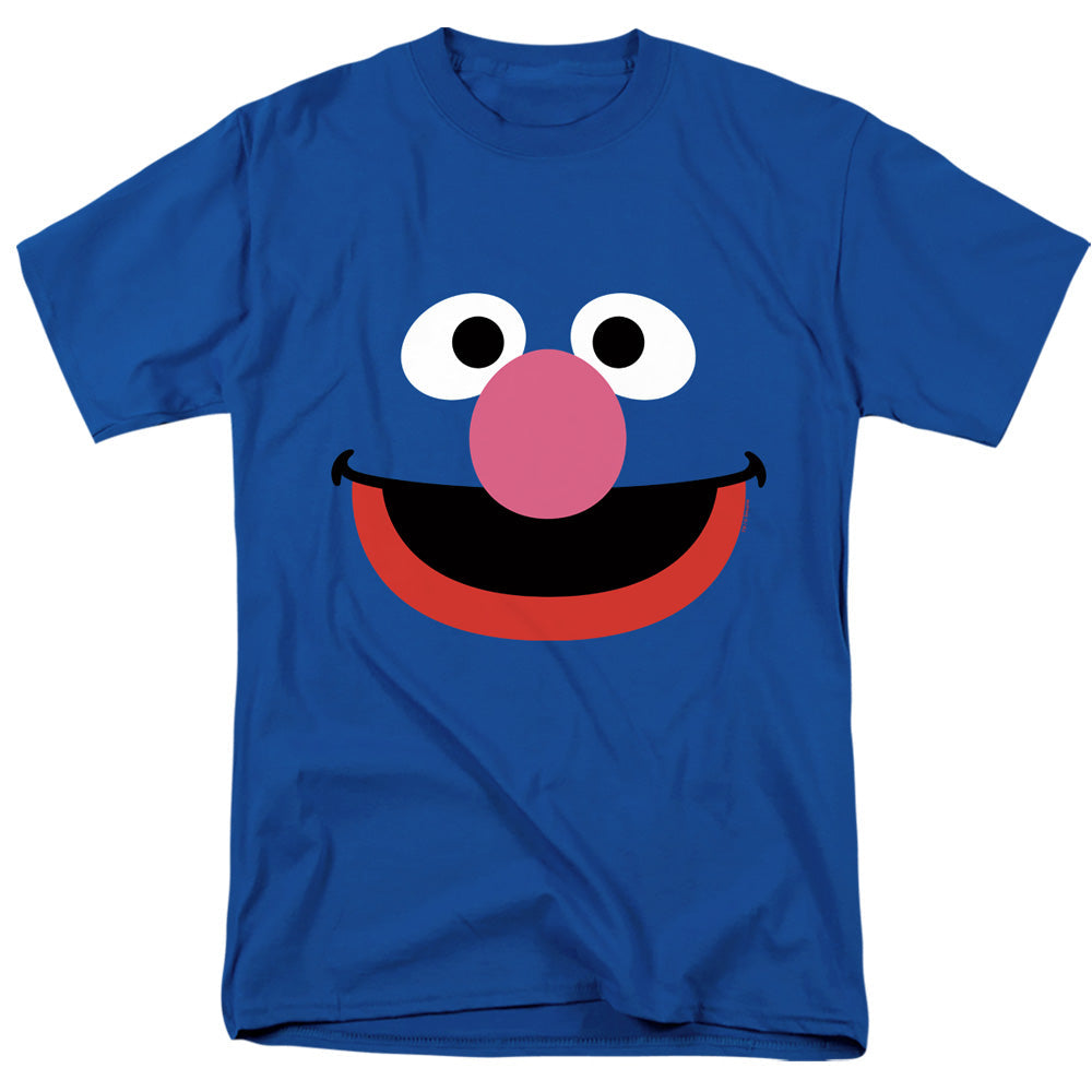 Sesame Street Grover Face Mens T Shirt Royal Officially Licensed
