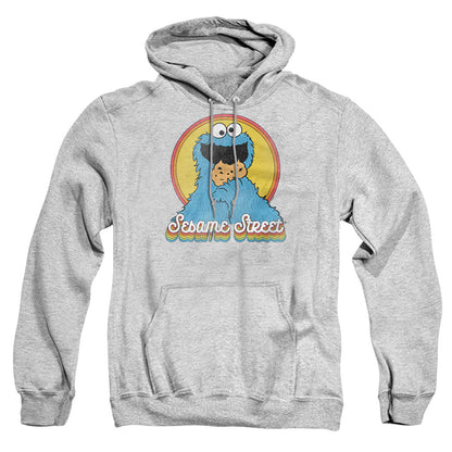 Sesame Street Cookie Monster Layers Mens Hoodie Athletic Heather Officially Licensed