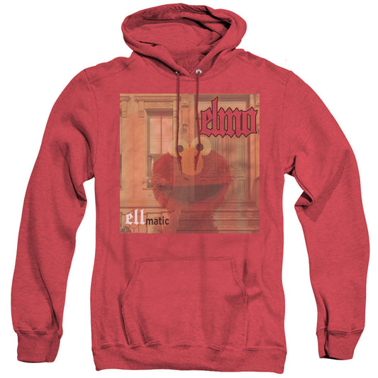 Sesame Street Ellmatic Heather Mens Hoodie Red Officially Licensed