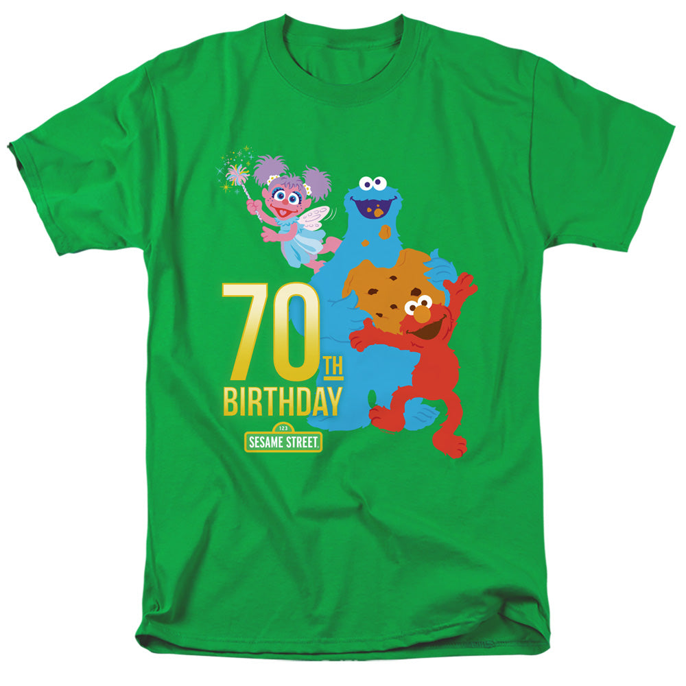 Sesame Street 70Th Birthday Mens T Shirt Kelly Green Officially Licensed