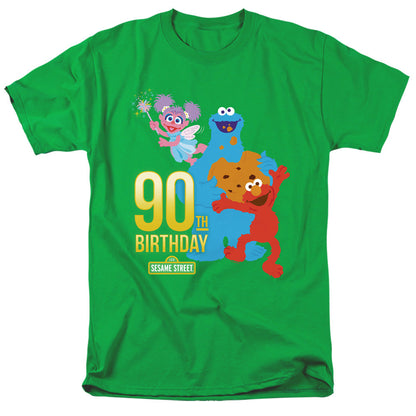 Sesame Street 90Th Birthday Mens T Shirt Kelly Green Officially Licensed