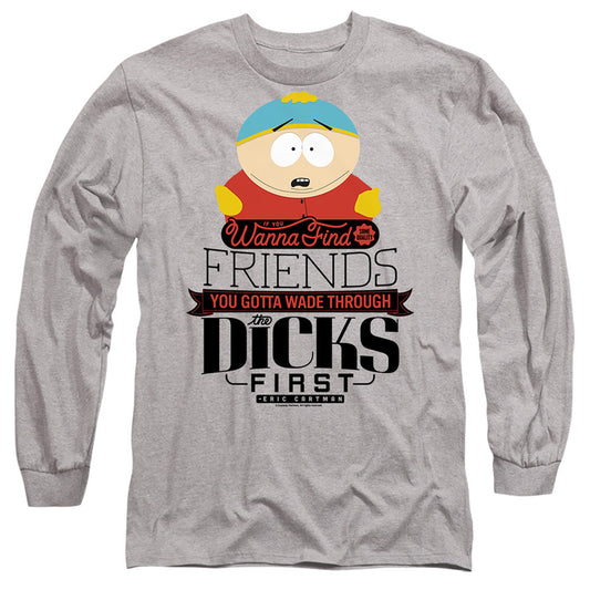 South Park Wade Through Dicks Mens Long Sleeve Shirt Athletic Heather Officially Licensed
