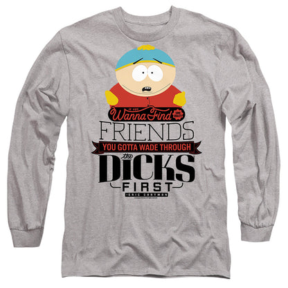 South Park Wade Through Dicks Mens Long Sleeve Shirt Athletic Heather Officially Licensed