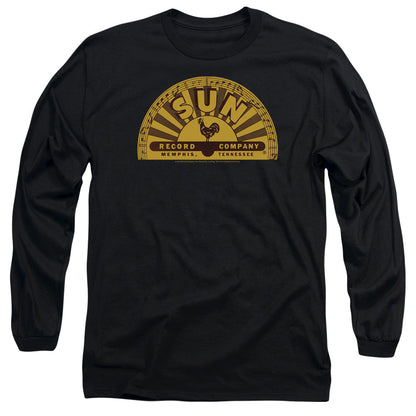 Sun Traditional Logo Mens Long Sleeve Shirt Black Officially Licensed
