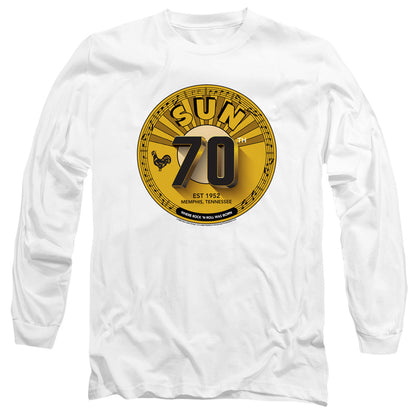 Sun Records Sun Records 70Th Logo Mens Long Sleeve Shirt White Officially Licensed