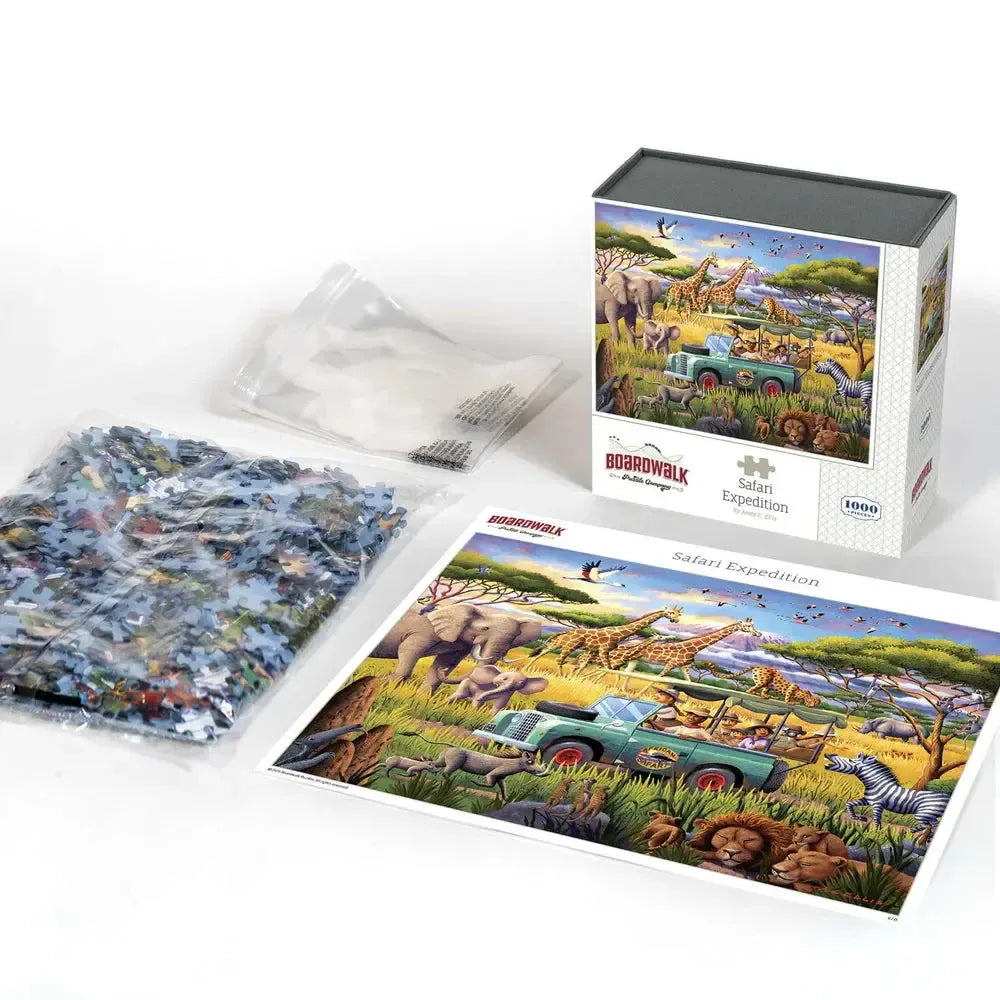Safari Expedition 1000 Piece Jigsaw Puzzle Boardwalk