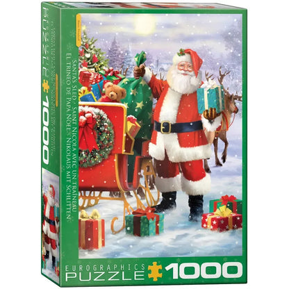 Santa's Sled 1000 Piece Jigsaw Puzzle Eurographics