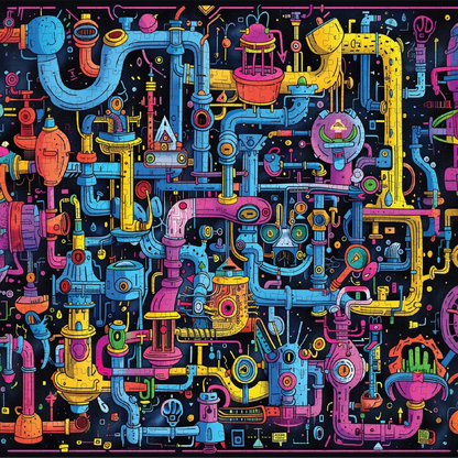 Sci-Fi Sewer 1000 Piece Jigsaw Puzzle Trippy