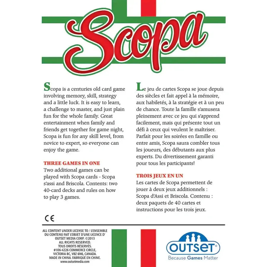 Scopa - Italian Card Game - Outset